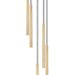 Z-Lite Forest 919MP24-5R-MGLD-LED 5-Light LED-Integrated Modern Gold Steel Chandelier