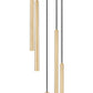 Z-Lite Forest 919MP24-5R-MGLD-LED 5-Light LED-Integrated Modern Gold Steel Chandelier