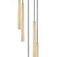 Z-Lite Forest 919MP24-5R-MGLD-LED 5-Light LED-Integrated Modern Gold Steel Chandelier