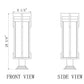 Z-Lite Fortis 5031PHBR-533PM-BK 2-Light Aluminum Sand Black Frame Clear Ribbed Glass Shade Outdoor Post Mounted Fixture