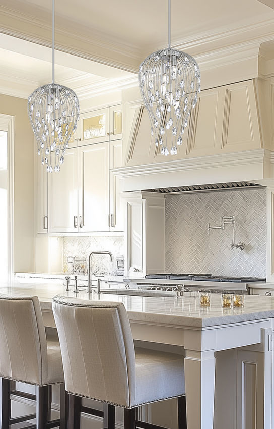 Z-Lite Gabriella 15" 5-Light Brushed Nickel Steel Frame Pendant Light