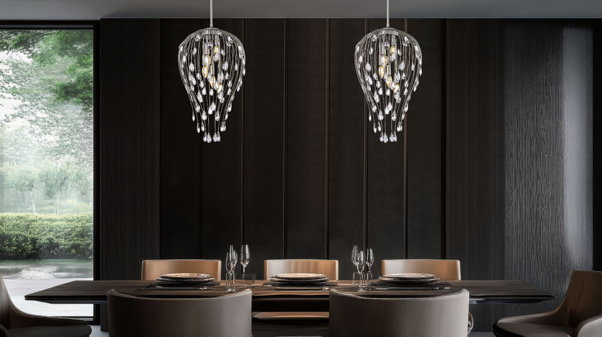 Z-Lite Gabriella 15" 5-Light Brushed Nickel Steel Frame Pendant Light