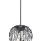 Z-Lite Gabriella 15" 5-Light Matte Black Steel Frame Pendant Light