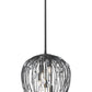 Z-Lite Gabriella 15" 5-Light Matte Black Steel Frame Pendant Light