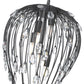 Z-Lite Gabriella 15" 5-Light Matte Black Steel Frame Pendant Light
