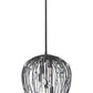Z-Lite Gabriella 15" 5-Light Matte Black Steel Frame Pendant Light