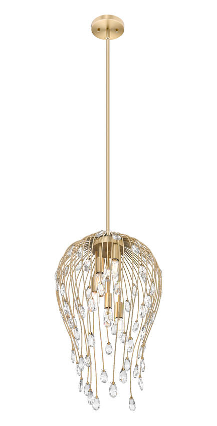 Z-Lite Gabriella 15" 5-Light Modern Gold Steel Frame Pendant Light