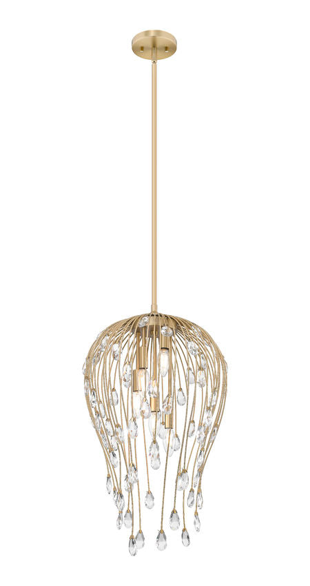 Z-Lite Gabriella 15" 5-Light Modern Gold Steel Frame Pendant Light