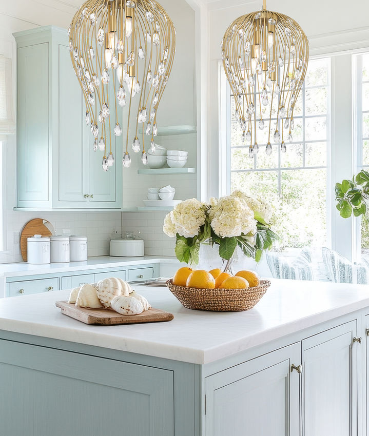 Z-Lite Gabriella 15" 5-Light Modern Gold Steel Frame Pendant Light