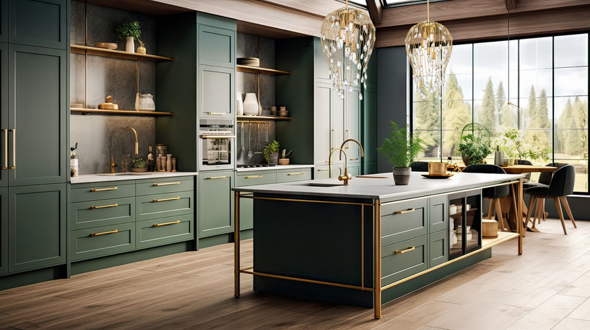 Z-Lite Gabriella 15" 5-Light Modern Gold Steel Frame Pendant Light