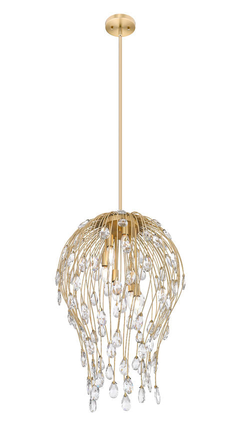 Z-Lite Gabriella 18" 6-Light Modern Gold Steel Frame Pendant Light