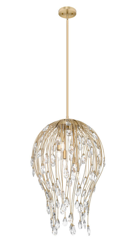 Z-Lite Gabriella 18" 6-Light Modern Gold Steel Frame Pendant Light
