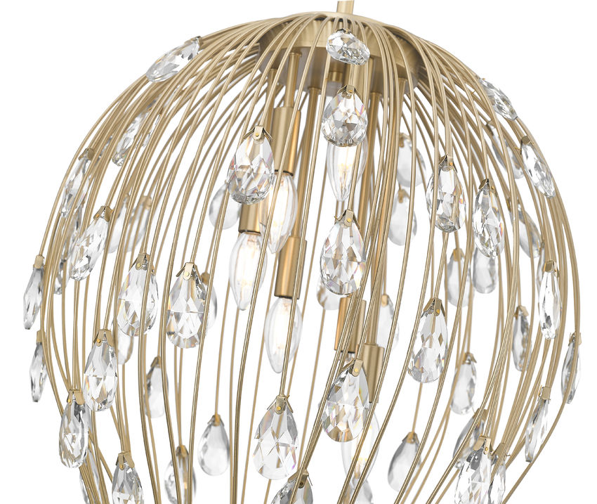 Z-Lite Gabriella 18" 6-Light Modern Gold Steel Frame Pendant Light