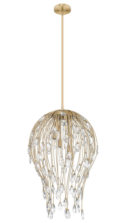 Z-Lite Gabriella 18" 6-Light Modern Gold Steel Frame Pendant Light