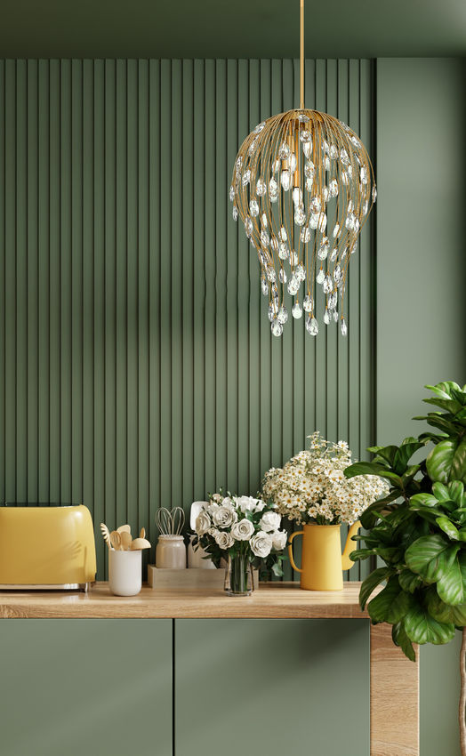 Z-Lite Gabriella 18" 6-Light Modern Gold Steel Frame Pendant Light