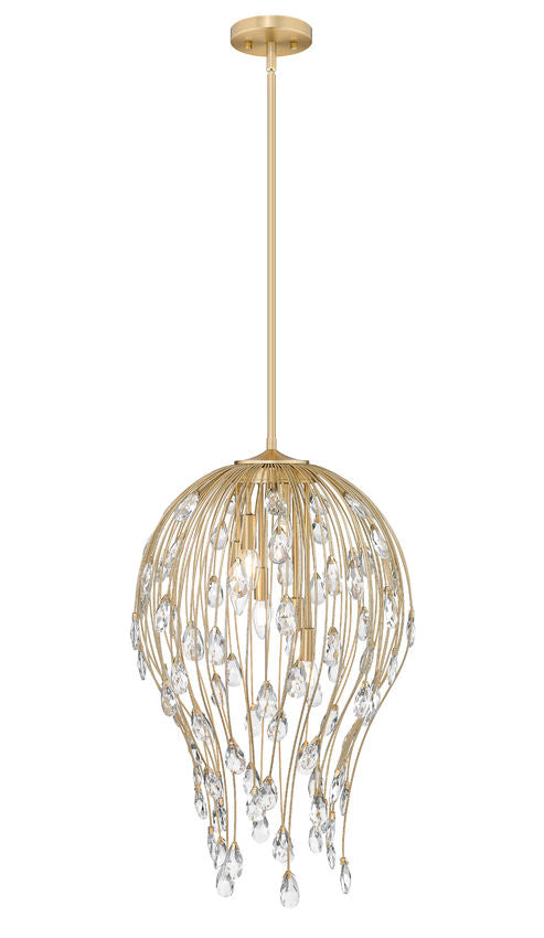 Z-Lite Gabriella 18" 6-Light Modern Gold Steel Frame Pendant Light