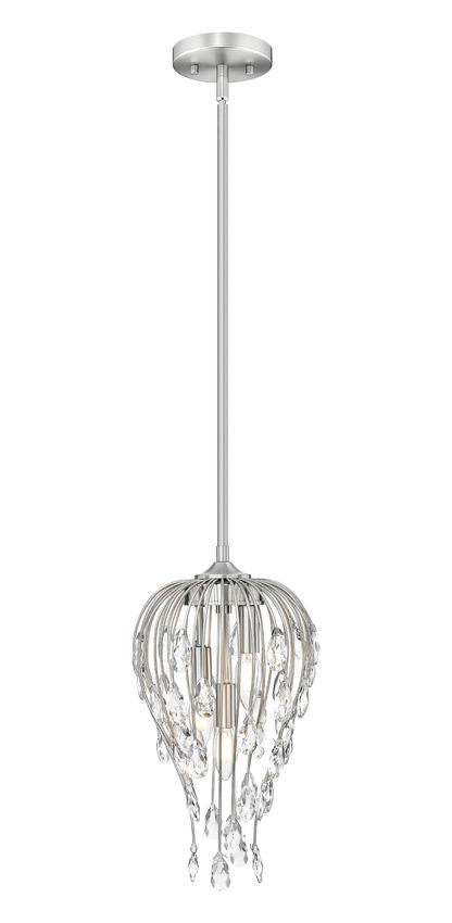Z-Lite Gabriella 3-Light Brushed Nickel Steel Frame Pendant Light