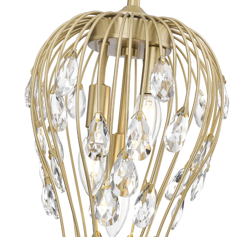Z-Lite Gabriella 3-Light Modern Gold Steel Frame Pendant Light