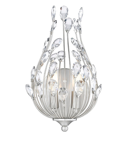 Z-Lite Gabriella 5" 2-Light Brushed Nickel Steel Frame Wall Sconce