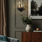 Z-Lite Gabriella 5" 2-Light Matte Black Steel Frame Wall Sconce