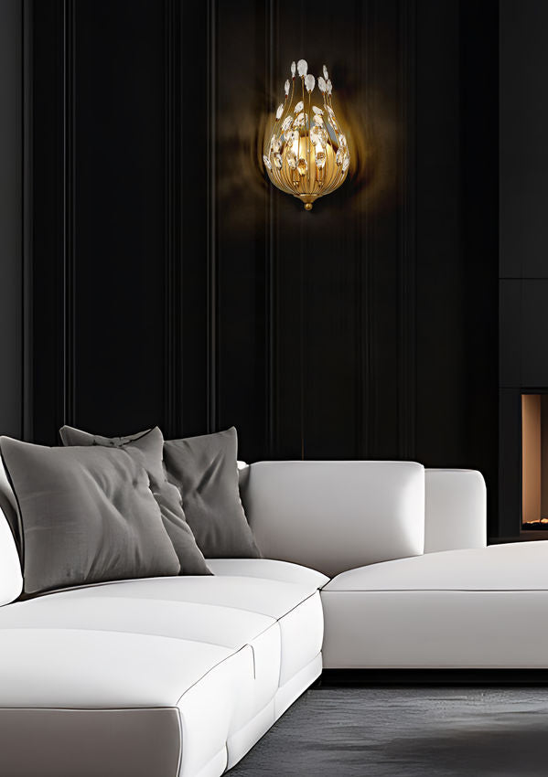 Z-Lite Gabriella 5" 2-Light Modern Gold Steel Frame Wall Sconce