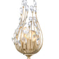 Z-Lite Gabriella 5" 2-Light Modern Gold Steel Frame Wall Sconce