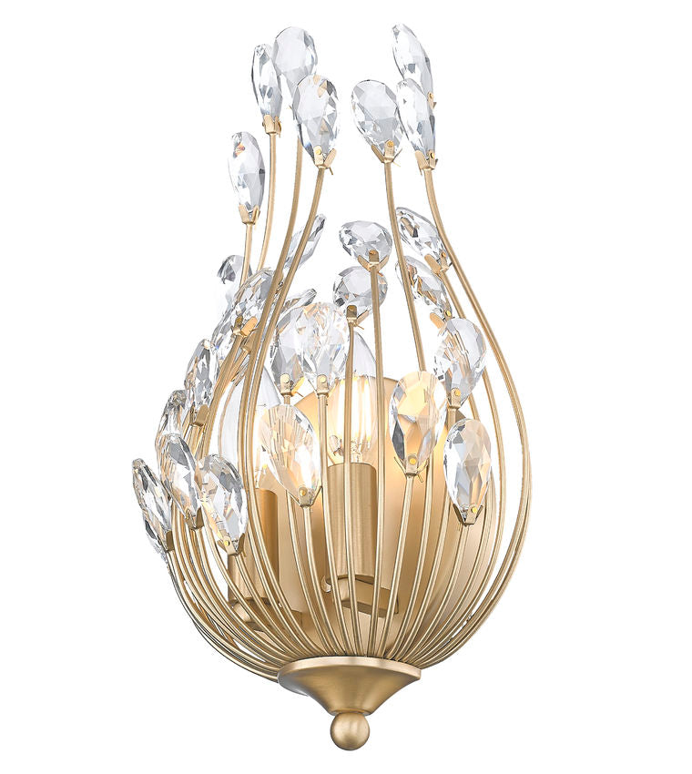 Z-Lite Gabriella 5" 2-Light Modern Gold Steel Frame Wall Sconce
