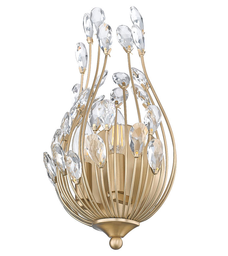 Z-Lite Gabriella 5" 2-Light Modern Gold Steel Frame Wall Sconce