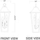 Z-Lite Gannon 10" 3-Light Black Stainless Steel Outdoor Chain Mount Ceiling Fixture With Clear Beveled Glass Shade