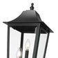 Z-Lite Gannon 10" 3-Light Black Stainless Steel Outdoor Pier Mounted Fixture With Clear Beveled Glass Shade