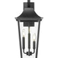 Z-Lite Gannon 10" 3-Light Black Stainless Steel Outdoor Wall Light With Clear Beveled Glass Shade