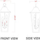 Z-Lite Gannon 12" 3-Light Black Stainless Steel Outdoor Chain Mount Ceiling Fixture With Clear Beveled Glass Shade