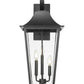 Z-Lite Gannon 12" 3-Light Black Stainless Steel Outdoor Wall Light With Clear Beveled Glass Shade