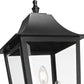 Z-Lite Gannon 12" W x 122" H 3-Light Black Stainless Steel Outdoor Post Mounted Fixture With Clear Beveled Glass Shade