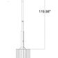 Z-Lite Gannon 12" W x 122" H 3-Light Black Stainless Steel Outdoor Post Mounted Fixture With Clear Beveled Glass Shade