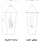 Z-Lite Gannon 16" 5-Light Black Stainless Steel Outdoor Chain Mount Ceiling Fixture With Clear Beveled Glass Shade