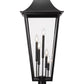 Z-Lite Gannon 16" 5-Light Black Stainless Steel Outdoor Pier Mounted Fixture With Clear Beveled Glass Shade