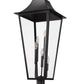 Z-Lite Gannon 16" 5-Light Black Stainless Steel Outdoor Pier Mounted Fixture With Clear Beveled Glass Shade