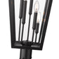 Z-Lite Gannon 16" 5-Light Black Stainless Steel Outdoor Pier Mounted Fixture With Clear Beveled Glass Shade
