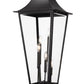 Z-Lite Gannon 16" 5-Light Black Stainless Steel Outdoor Pier Mounted Fixture With Clear Beveled Glass Shade