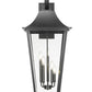 Z-Lite Gannon 16" 5-Light Black Stainless Steel Outdoor Wall Light With Clear Beveled Glass Shade