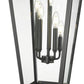 Z-Lite Gannon 16" 5-Light Black Stainless Steel Outdoor Wall Light With Clear Beveled Glass Shade