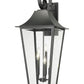 Z-Lite Gannon 16" 5-Light Black Stainless Steel Outdoor Wall Light With Clear Beveled Glass Shade