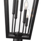Z-Lite Gannon 16" W x 122" H 5-Light Black Stainless Steel Outdoor Post Mounted Fixture With Clear Beveled Glass Shade