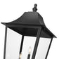 Z-Lite Gannon 16" W x 133" H 5-Light Black Stainless Steel Outdoor Post Mounted Fixture With Clear Beveled Glass Shade