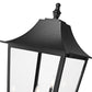Z-Lite Gannon 16" W x 135" H 5-Light Black Stainless Steel Outdoor Post Mounted Fixture With Clear Beveled Glass Shade
