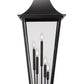 Z-Lite Gannon 16" W x 39" H 5-Light Black Stainless Steel Outdoor Post Mount Fixture With Clear Beveled Glass Shade