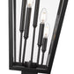 Z-Lite Gannon 16" W x 39" H 5-Light Black Stainless Steel Outdoor Post Mount Fixture With Clear Beveled Glass Shade