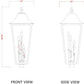 Z-Lite Gannon 16" W x 39" H 5-Light Black Stainless Steel Outdoor Post Mount Fixture With Clear Beveled Glass Shade