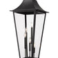 Z-Lite Gannon 16" W x 39" H 5-Light Black Stainless Steel Outdoor Post Mount Fixture With Clear Beveled Glass Shade